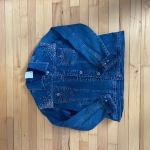 Women’s denim jacket with rhinestones